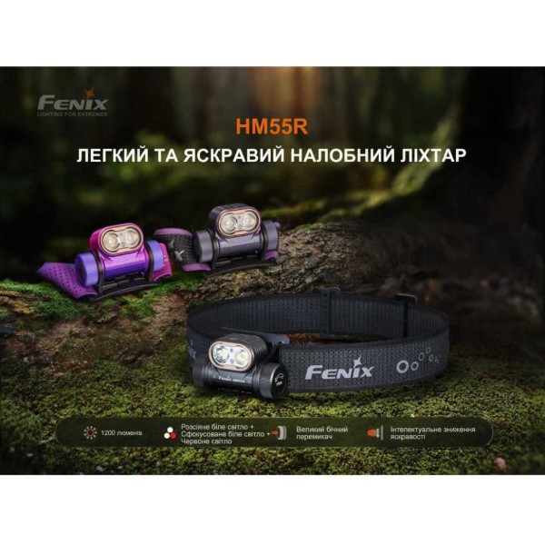 Фото - Фонарь налобный Fenix HM55Rnbl